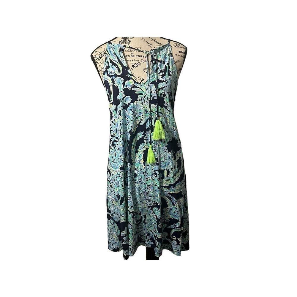 Lilly Pulitzer High Tide Scuba Doo Margot Swing Dress Size Small